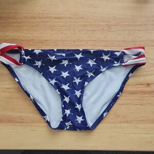 Xhilaration Navy and White Bikini Bottom Large #28